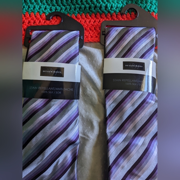 Casual Formal Classy Men 100% Silk Ties Denver Hayes NWT Stain Repellant - Picture 7 of 9